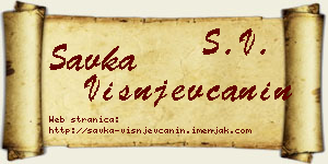 Savka Višnjevčanin vizit kartica